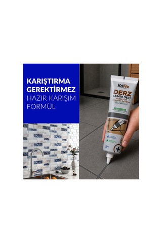 Hazır Derz Dolgu Tüpü Koyu Gri 250 Gr Hızlı Kuruyan Derz Tamir Ve Yenileme Tüpü