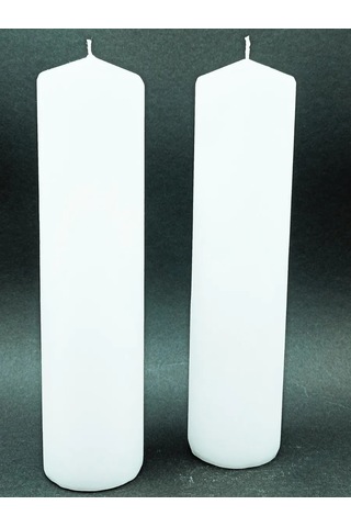 Kandlefo Ev İçin Yüksek Mumlar Sokak Sütunları 50x200mm 210603753 Beyaz