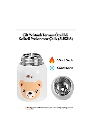 Diller Çelik Matara 300ml Kahverengi Kahverengi
