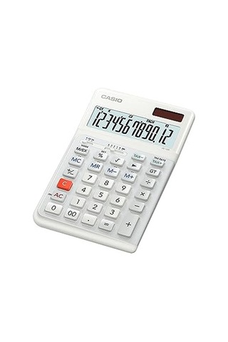 Je-12e-we Beyaz 12 Hane Masa Üstü Ergonomik Tuşlu Hesap Makinesi Genel