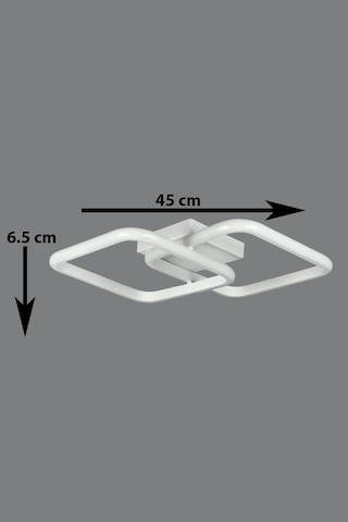 Kira Beyaz Renk Salon - Mutfak - Hol Beyaz Led 2 Li Avize Beyaz