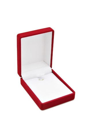Kadife Kırmızı Hediye Kolye Kutusu Tkt07