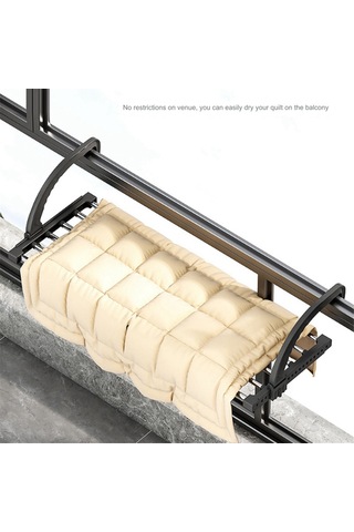 Xiaaokeji Radyatörlü Giysi Kurutma Askısı Katlanabilir Radyatörlü Kurutma Rafı Siyah