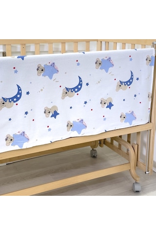 Ezh Collection 1021 Çift Taraflı Pazen Bebek Battaniye Mavi