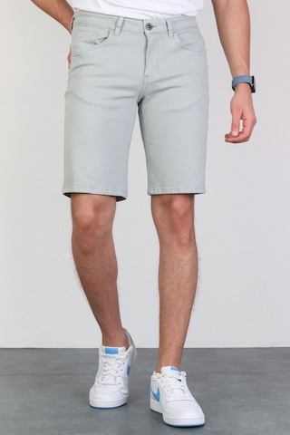HLT Jeans Erkek Baby Blue Slim Kesim Comfort Likralı Esnek Jeans Şort Thomas-Baby Blue 001