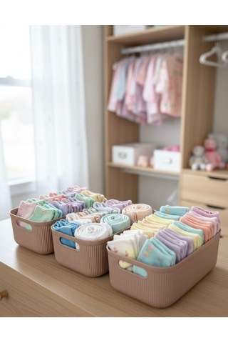 Okyanus Home Linea Smart Box Pembe 3'lü Set 2400 Ml Pembe