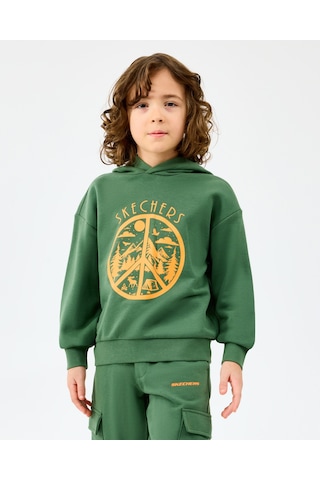 Skechers B Lw Fleece Sweatshirt Büyük Erkek Çocuk Haki Sweatshirt Sk2520089-1629 Haki