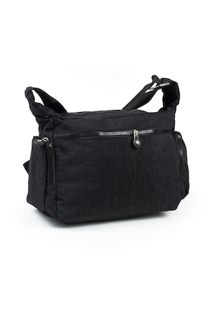 Krinkıl / Klinkır Su Geçirmez Kumaş Çok Gözlü Çapraz Kol Ve Omuz Postacı Çantası 116g Siyah