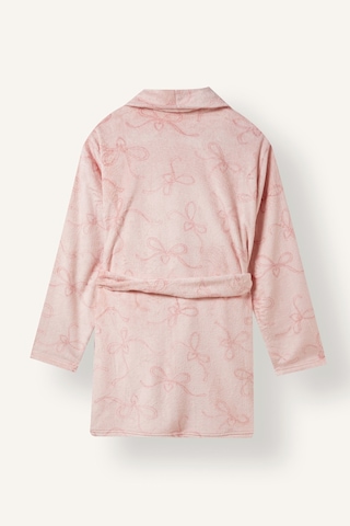 Defacto Regular Fit Wrap Yaka Fiyonk Desenli Welsoft Pelüş Sabahlık H9793ax26aupn130 Pembe-pn130