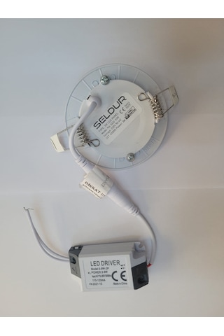 Seldur 3 Watt Ultra Slim Led Panel Beyaz Kasa Beyaz Işık 6 Adet