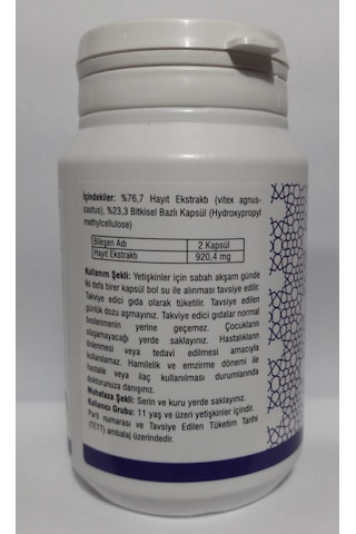 Ersağ Hayıt Ekstraktı Gıda Takviyesi