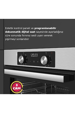Simfer 8210 10 Fonksiyon Airfry Plus Inox Ankastre Fırın Dijital