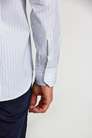 Bisse Erkek Regular Fit Çizgili Spor Gömlek Mavi Gm23k232014 C35 Mavi