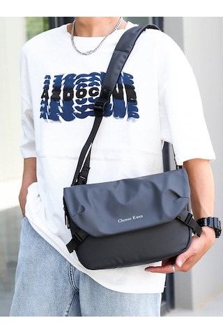 Erkekler İçin Şık Ve Fonksiyonel Omuz Çantası - Bisiklet, Günlük Kullanım Ve Seyahat İçin Pratik Crossbody Çanta, Küçük Boy Postacı Çantası, Spor Ve Eğlence Aktiviteleri İçin Sırt Çantası Alternatifi Gri