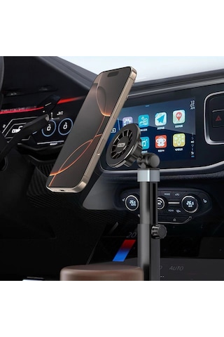 Go Des Gd-hd253 M-safe Magnetik 360 Derece Dönebilen Bardaklık Tasarım Telefon Tutucu Siyah Siyah