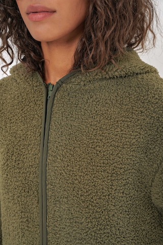 Gabria Kapüşonlu Fermuarlı Hırka Haki