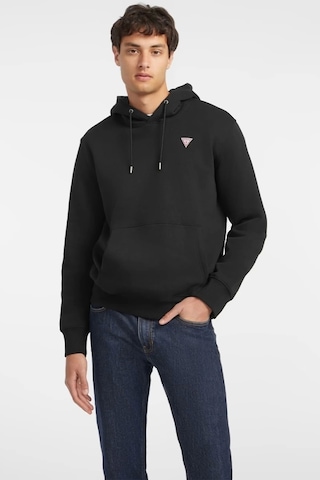 Guess Erkek Siyah Iconic Sweatshirt Siyah