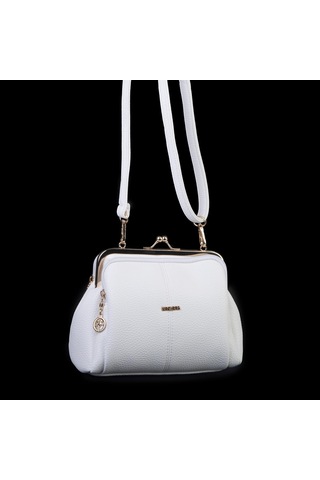 Nas Bag Burslu Klipsli Vintage Omuz Ve Çapraz Çanta 23x20 Cm Ebatlarındadır Beyaz Lopez Beyaz