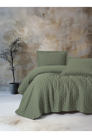 Cotton Box Serra Çift Kişilik Yatak Örtüsü Niva Adaçayı Adaçayı