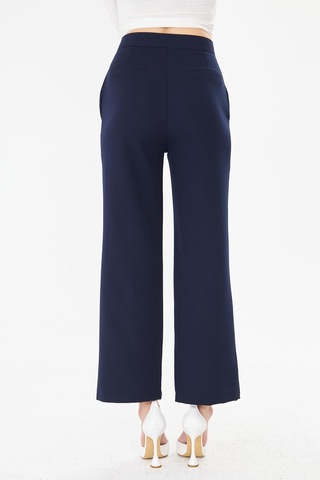Sortie Collection Yüksek Bel Bol Paça Pantolon Lacivert
