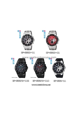 Casio Edifice Ef552 Uyumlu Siyah Silikon Saat Kordonu