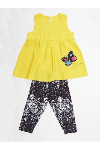 Denokids Mshb&g Kelebek Kız Tunik Tayt Takım Çok Renkli