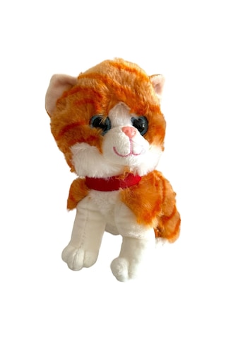 Sesli Ayakta Miyavlayan 28 Cm Peluş Kedi Oyuncak - Kahverengi Kahverengi