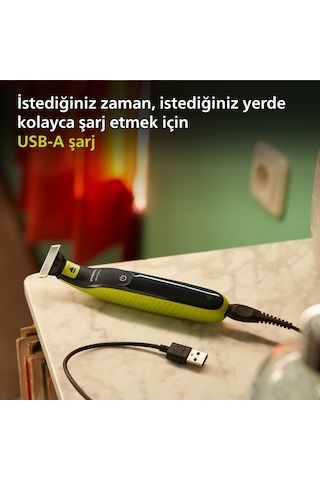Philips Oneblade Qp2724/20 Yüz Hibrit Tıraş Makinesi, Islak & Kuru, 5'i 1 Arada Sakal Tarağı
