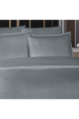 Infinity Tek Kişilik Poplin Nevresim Takımı Gri 4 Parça
