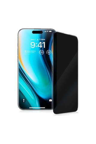 Apple Uyumlu iPhone 17 Hayalet-gizli Cam Ekran Koruyucu Premium 7x Güçlendirilmiş Kolay Uygulama Aparatıyla