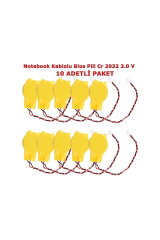 Apple Uyumlu 10 Adet Cr Cr2032 3V Kablolu Notebook BiOS Pili - Cmos Pili