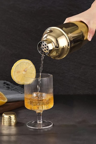 Komple Çelik 700 Ml Shaker Kokteyl Hazırlama Kabı Bardağı Cin343s