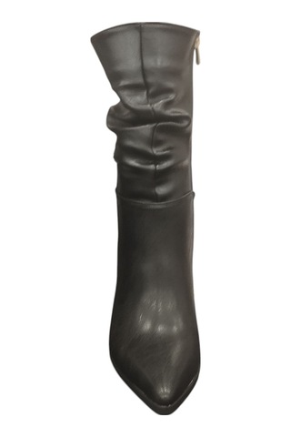 Ventes 9652010z Yandan Fermuarlı 8 Cm İnce Topuk Sivri Burun Günlük Şık Kadın Bot Siyah