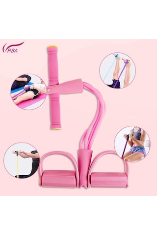 Body Trimmer 4 Lastikli Egzersiz Aleti El Ayak Direnç Yayı Lastik
