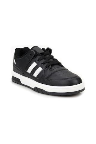 Papuçcity Cool Foor Pu Unisex Günlük Spor Ayakkabı SİYAH-BEYAZ