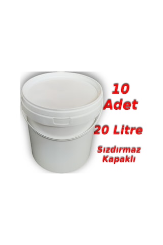 Decotone 20 L Plastik Kapaklı Kova Hobi Boya Gıda Yoğurt Kovası - 10 Adet Beyaz Decotone 20 L Plastik Kapaklı Kova Hobi Boya Gıda Yoğurt Kovası - 10 Adet Beyaz
