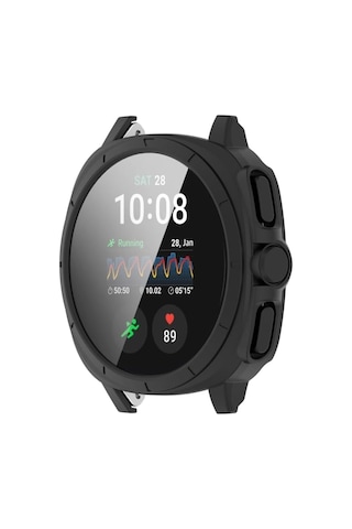 Samsung Galaxy Watch 7 40mm İçin 2 Si 1 Arada Sert Polikarbonat Kasa Ve Ekran Koruyuculu Kılıf Dokunma Ve Netliği Etkilemeyen Çizilme Ve Darbe Önleyici Watch 7 40mm Koruyucu Kılıf Siyah Çok Renkli