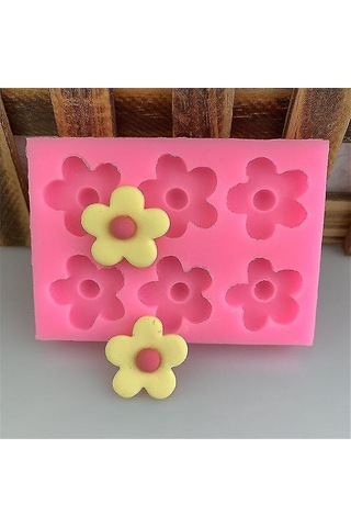 Kurabiye Kalıpları Yeni 5 Yapraklı Küçük Çiçek Şeklinde Yapışkanlı Kalıplar 2 Adet Diğer