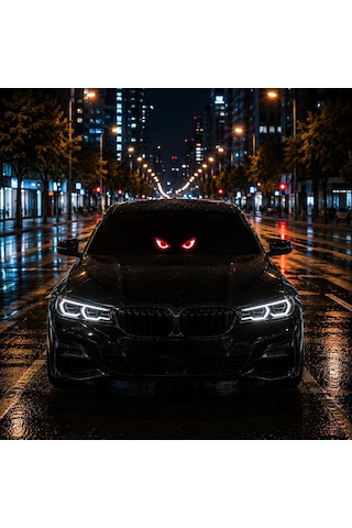 Solar Devil Eyes Araç Işıkları Ön - Arka Cam Güneş Enerjili - Usb Bağlantılı Led Sarı Kırmızı