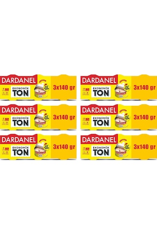 Dardanel Eko Ton Balığı 3x140 Gr X 6 Adet