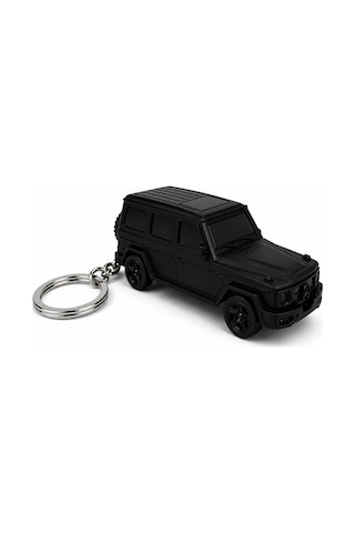 Metal Arazi Aracı Tasarımlı Gazlı Anahtarlıklı Çakmak Alev Ayarlı Dekoratif Model Siyah