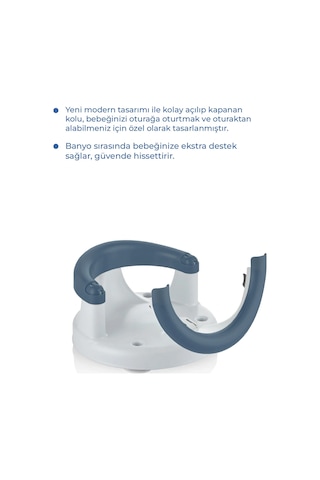 Babyjem Yandan Açılır Banyo ve Mama Oturağı İndigo Mavi