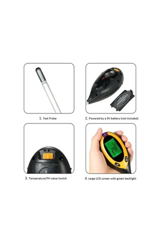 Youmex Toprak Ph, Nem Ve Işık Test Cihazı - 4 Fonksiyonlu, Batarya Gerektirmeyen, Bahçe Ve Çiftlik Bitkileri İçin