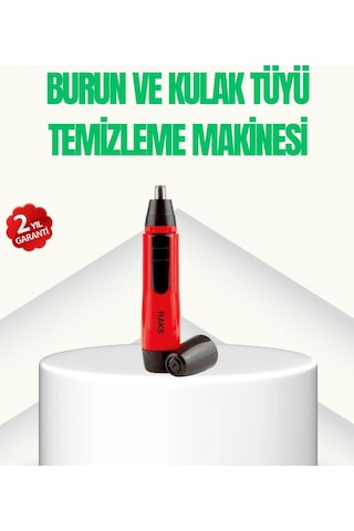 Kulak Burun Tüy Temizleme Makinası Pilli Kırmızı Ergonomik