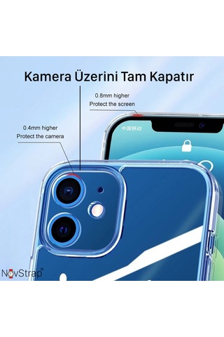 Apple Uyumlu iPhone 14 Plus Kilif 6.7 Kamera Üzerini Tam Kapatan Seffaf Tipali 556416682