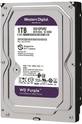 Western Digital Purple Wd10purz 1 Tb Sata 6gb/s 7-24 Güvenlik Kamerası Harddisk Dvr Cihazı Hard Disk