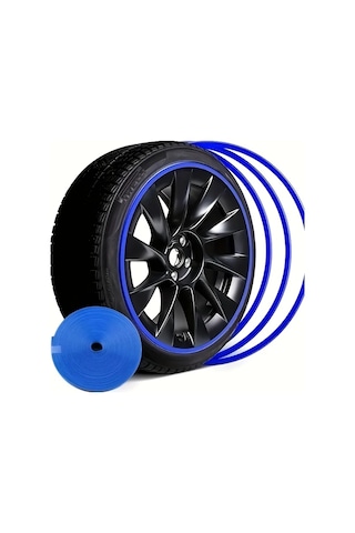 Willowhaven 4 Adet Jant Koruyucu - 360 Çizilmeye Dayanıklı Abs Tasarım, Mavi 76.77inç