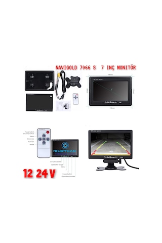 Navigold 7 Inç Ekran + Metal Ledli Park Kamerası Seti
