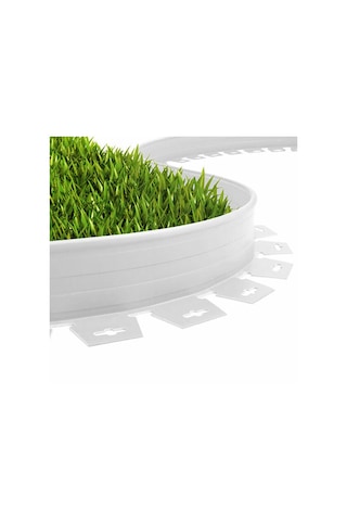 Çim Ayırıcı - Beyaz, Esnek, Dayanıklı Plastik