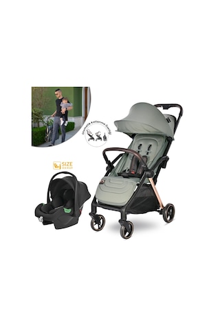 Lorelli Loret Otomatik Katlanan Kabin Boy & Travel Set Bebek Arabası - Green